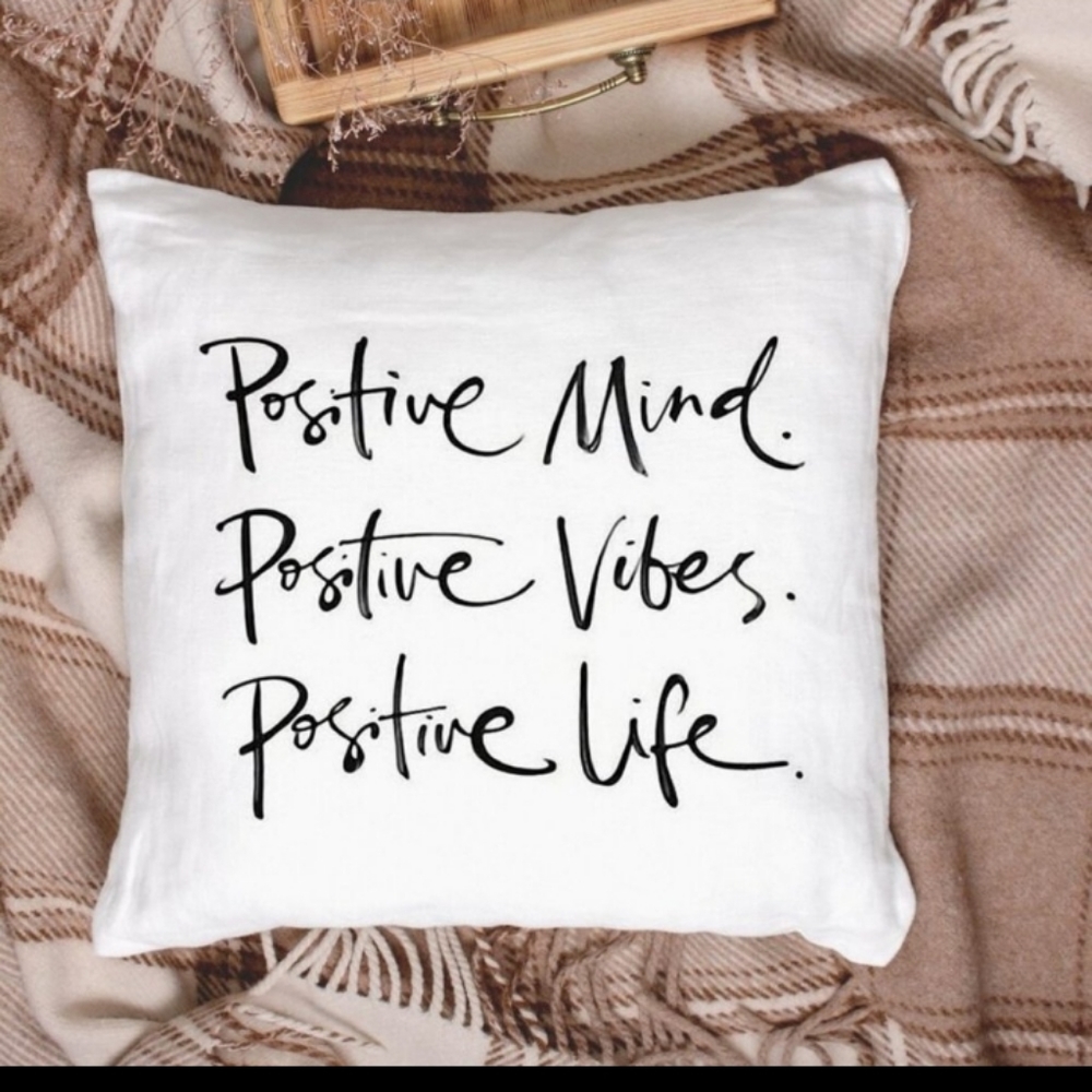 *Sale* Stay Positive Pillow Cover Host Pick - Picture 1 of 7